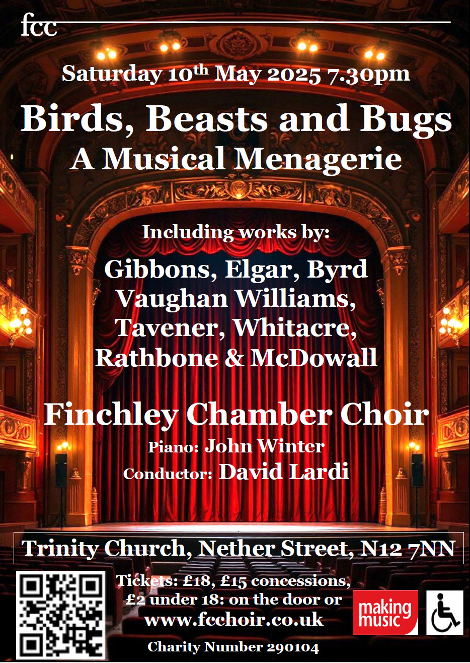 FCC concert, 10 May 2025: Birds, Beasts and Bugs