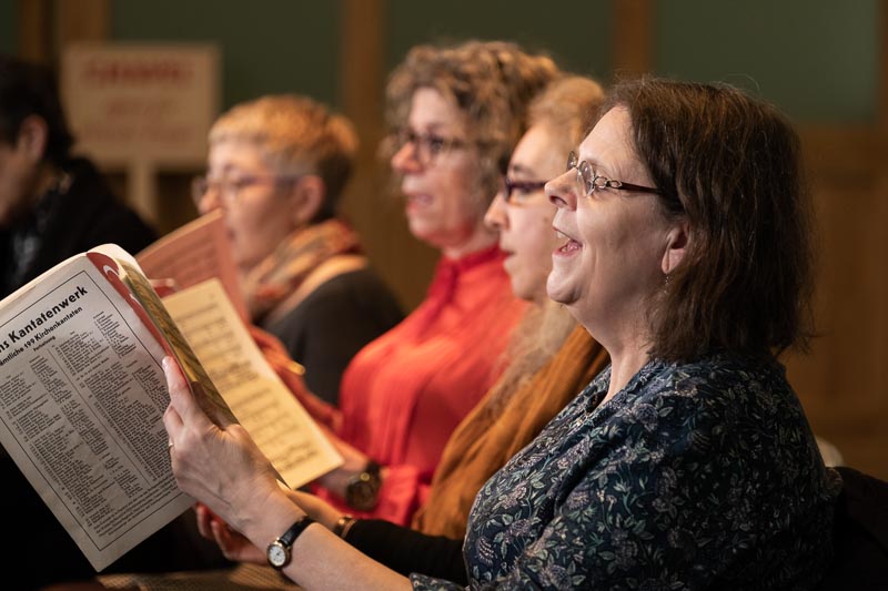 Finchley Chamber Choir members in rehearsal