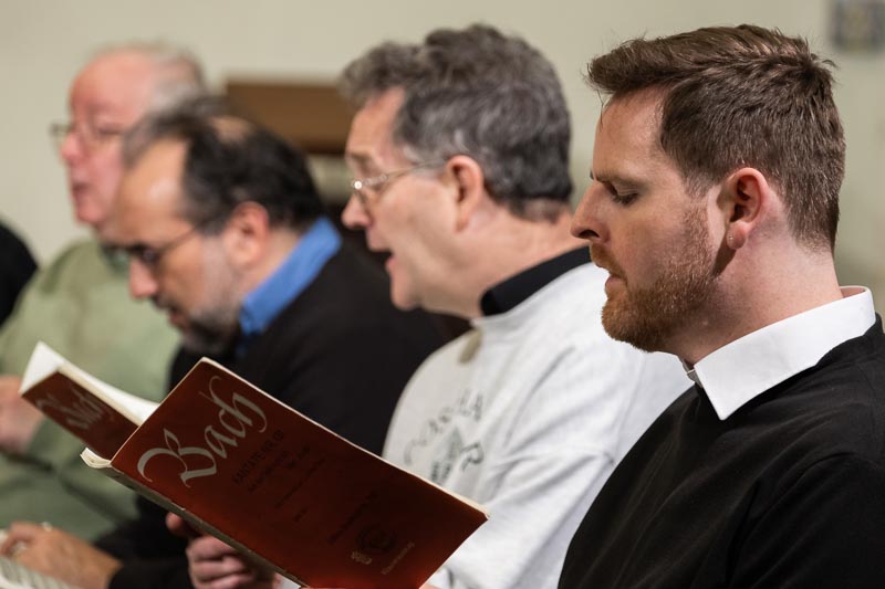 Finchley Chamber Choir members in rehearsal